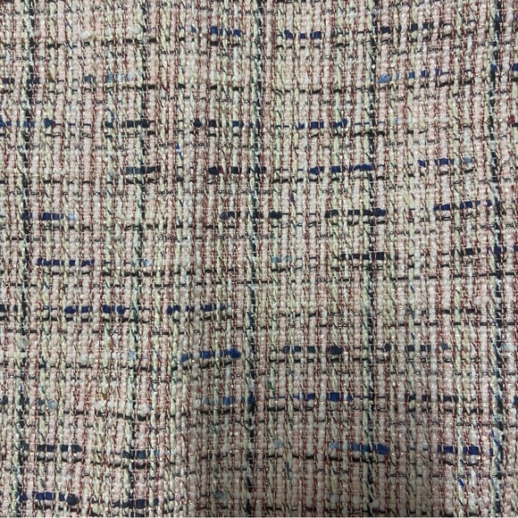 Ann Taylor LOFT Tweed Pencil Skirt Size 14 Pink Blue Metallic Lined Career Work - Picture 3 of 7